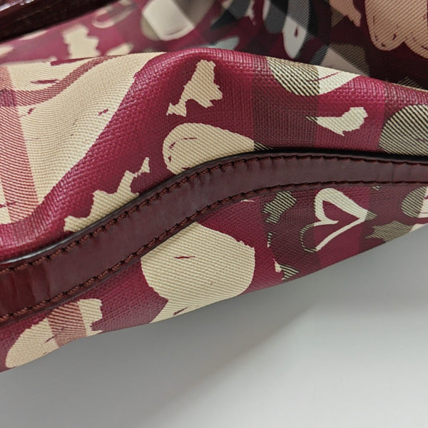 Coated Canvas Tote Bag Red