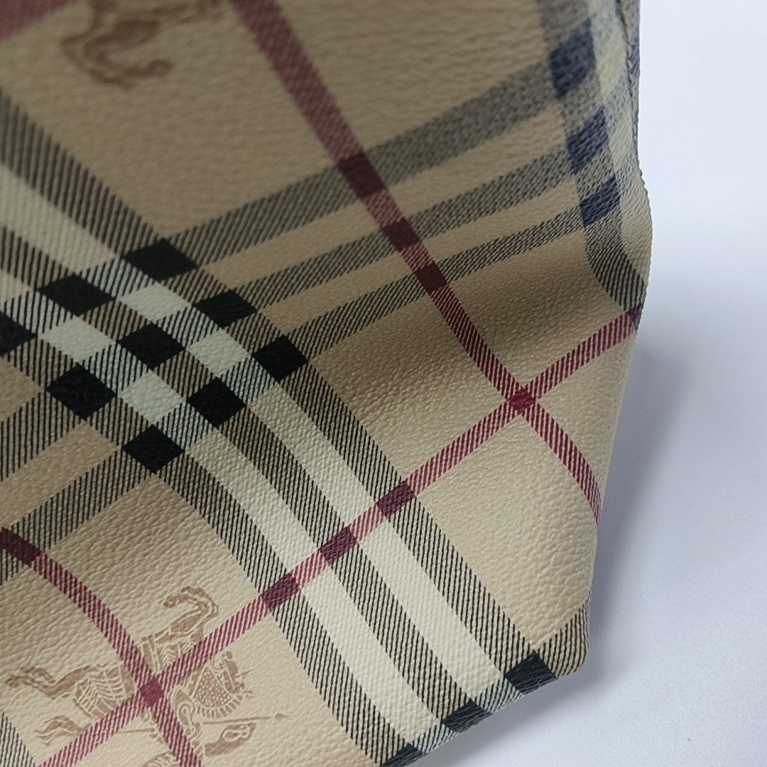 Coated Canvas Tote Bag Beige