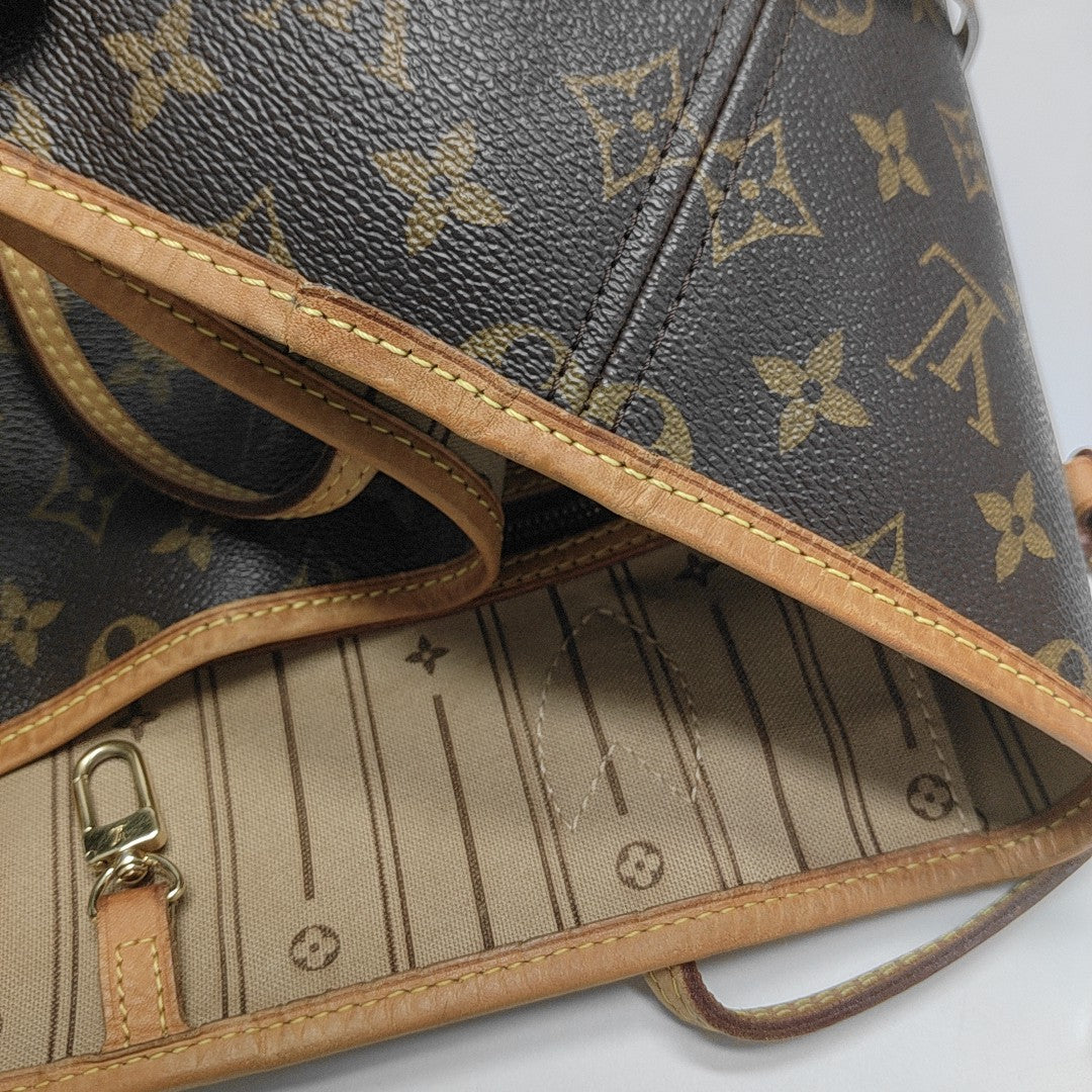NEVERFULL GM Monogram Coated Canvas Brown