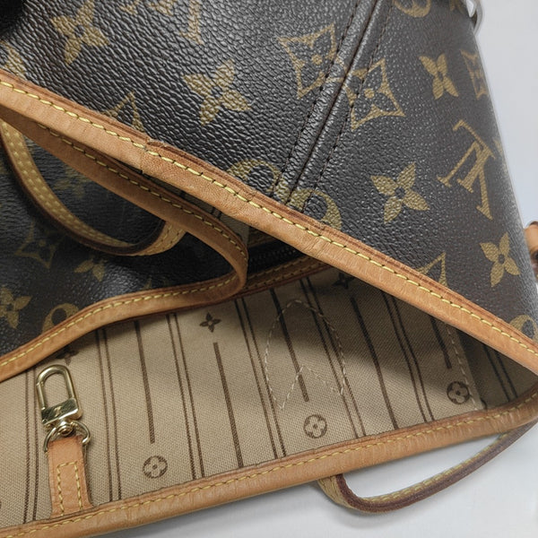 NEVERFULL GM Monogram Coated Canvas Brown
