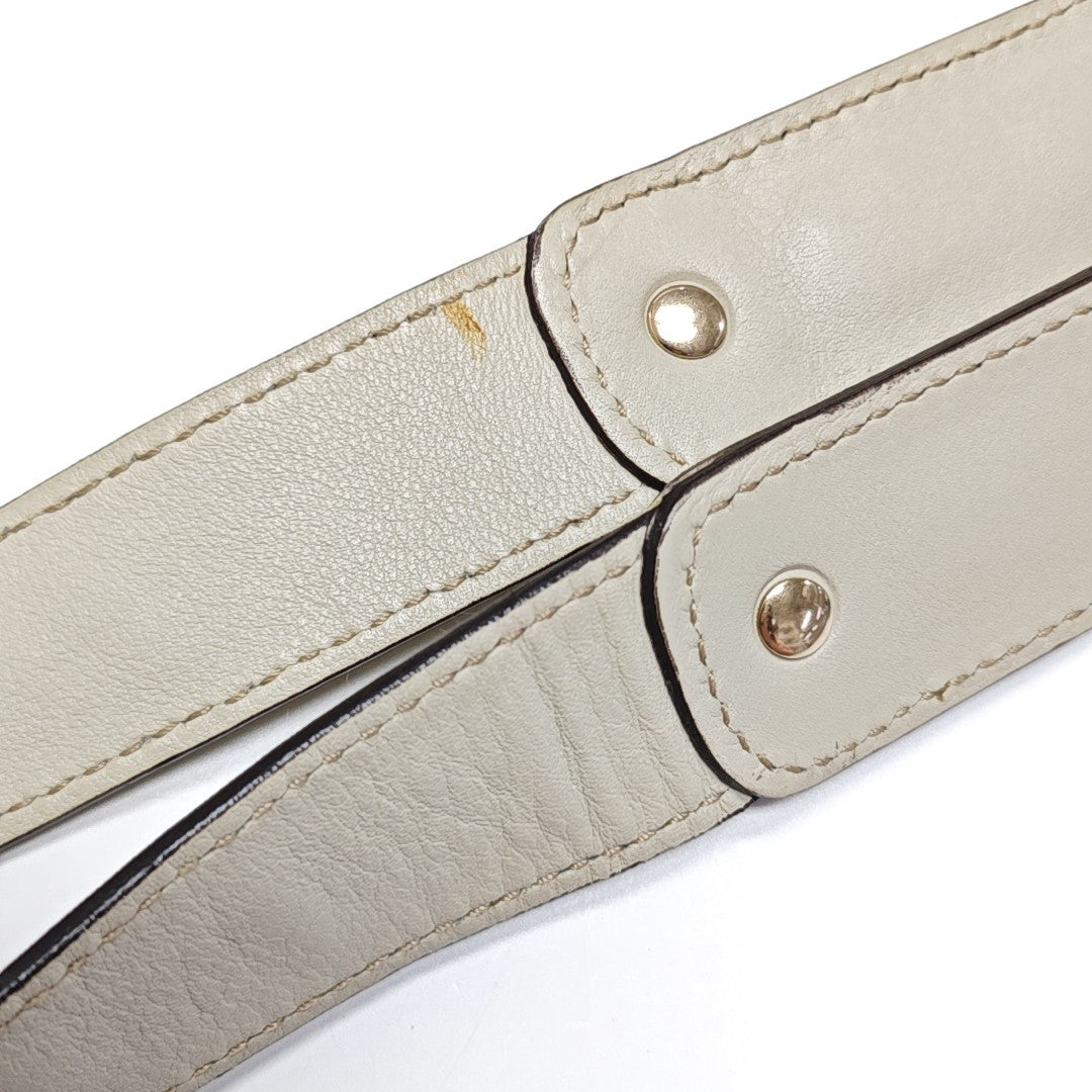 Monogram Calfskin Top Handle Bag White