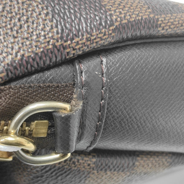 TROUSSE MAKE UP Damier Ebene Coated Canvas Brown