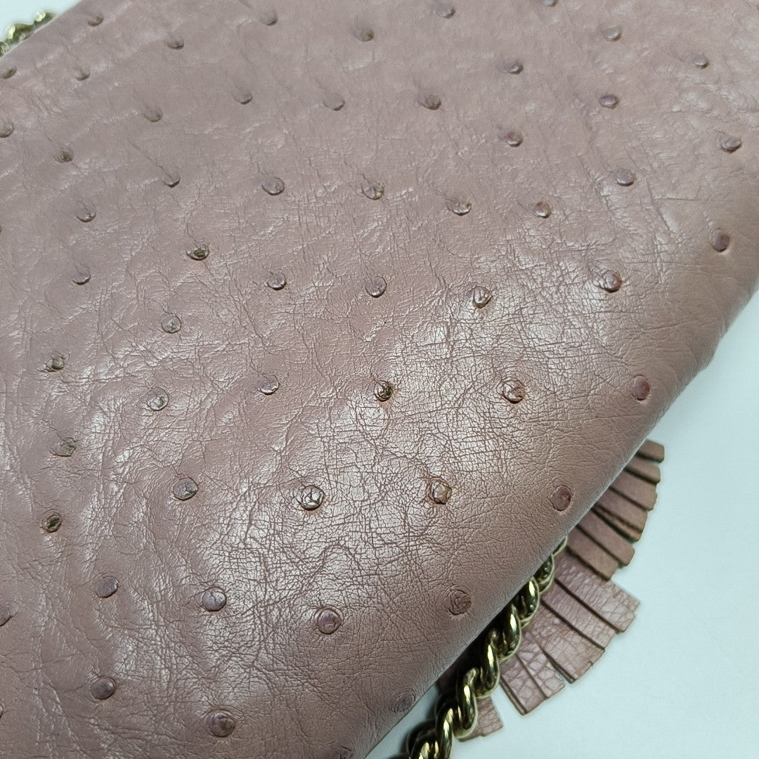 Emily Chain Ostrich Pink