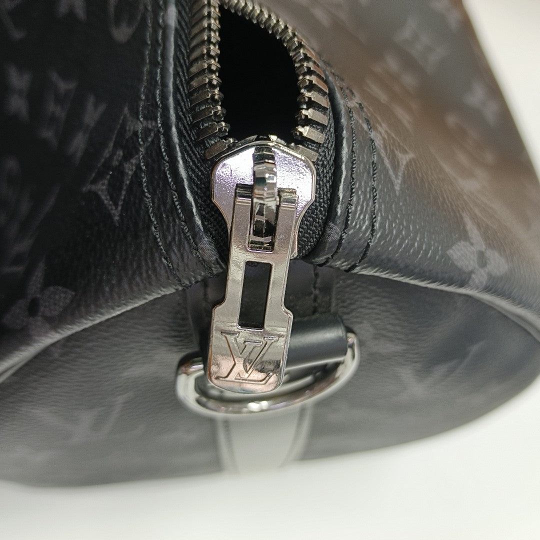 KEEPALL 45 Monogram Coated Canvas Black