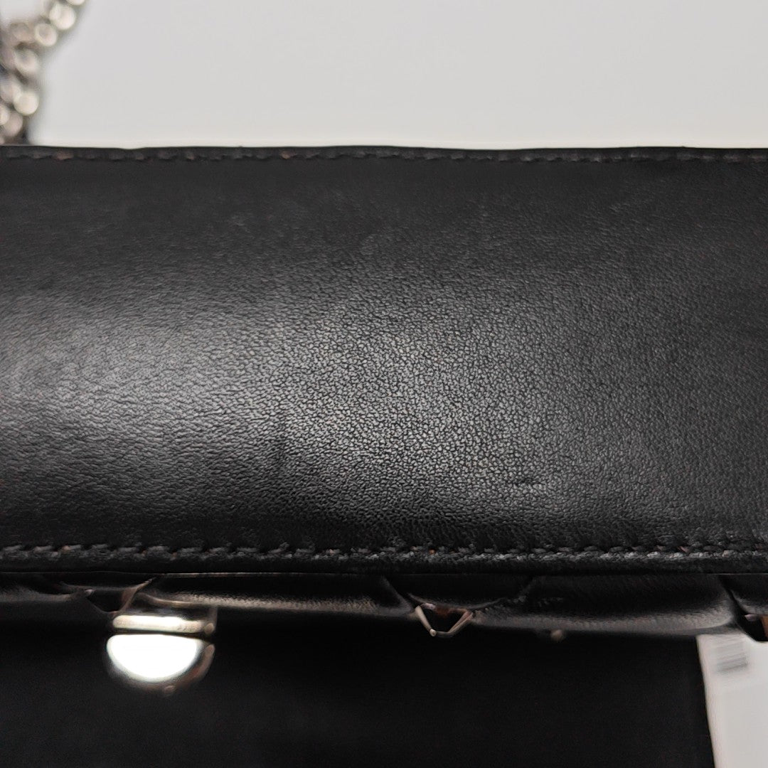 Quilted Lambskin Shoulder Bag Black