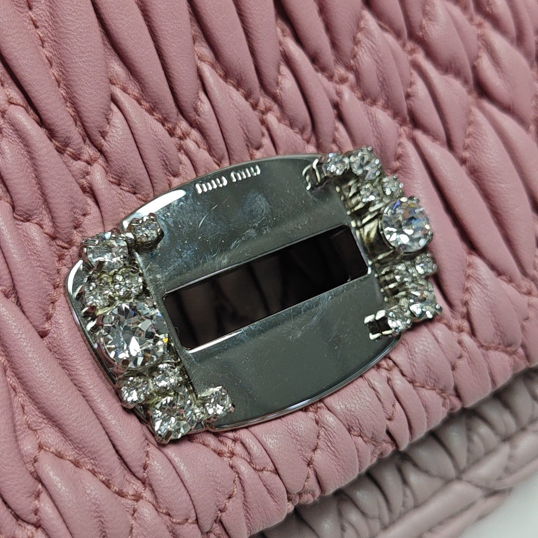 Crystal Quilted Lambskin Pink