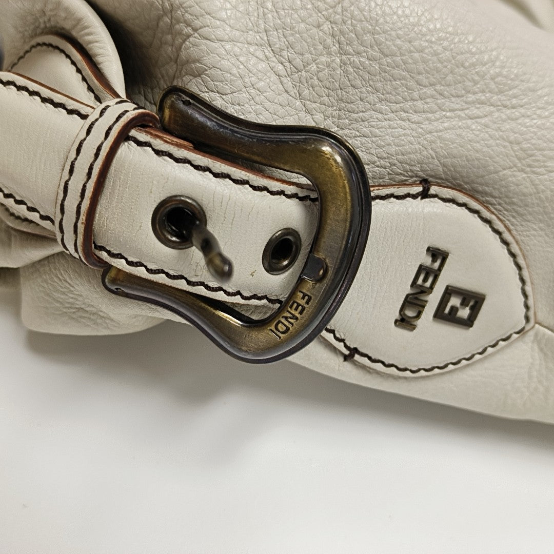 Calfskin Top Handle Bag White