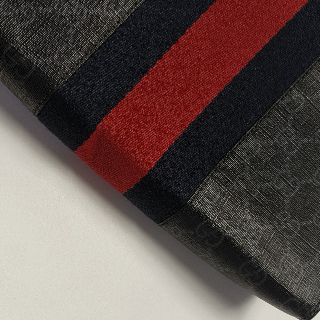 GG Supreme Monogram Coated Canvas Gray