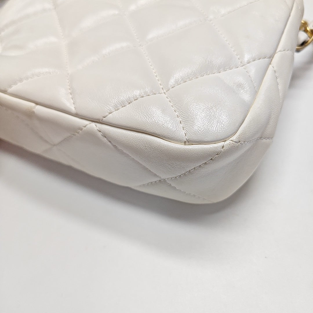 Quilted Lambskin White