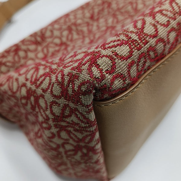 Monogram Canvas Shoulder Bag Red