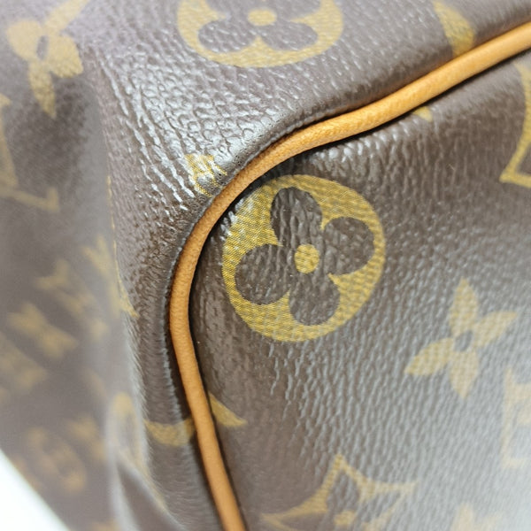 SPEEDY 35 Monogram Coated Canvas Brown