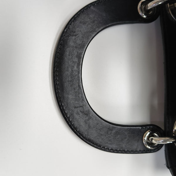 Lady Dior Mini Cannage Lambskin Black
