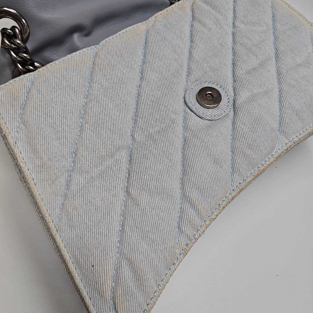 Crush Medium Quilted Denim Blue