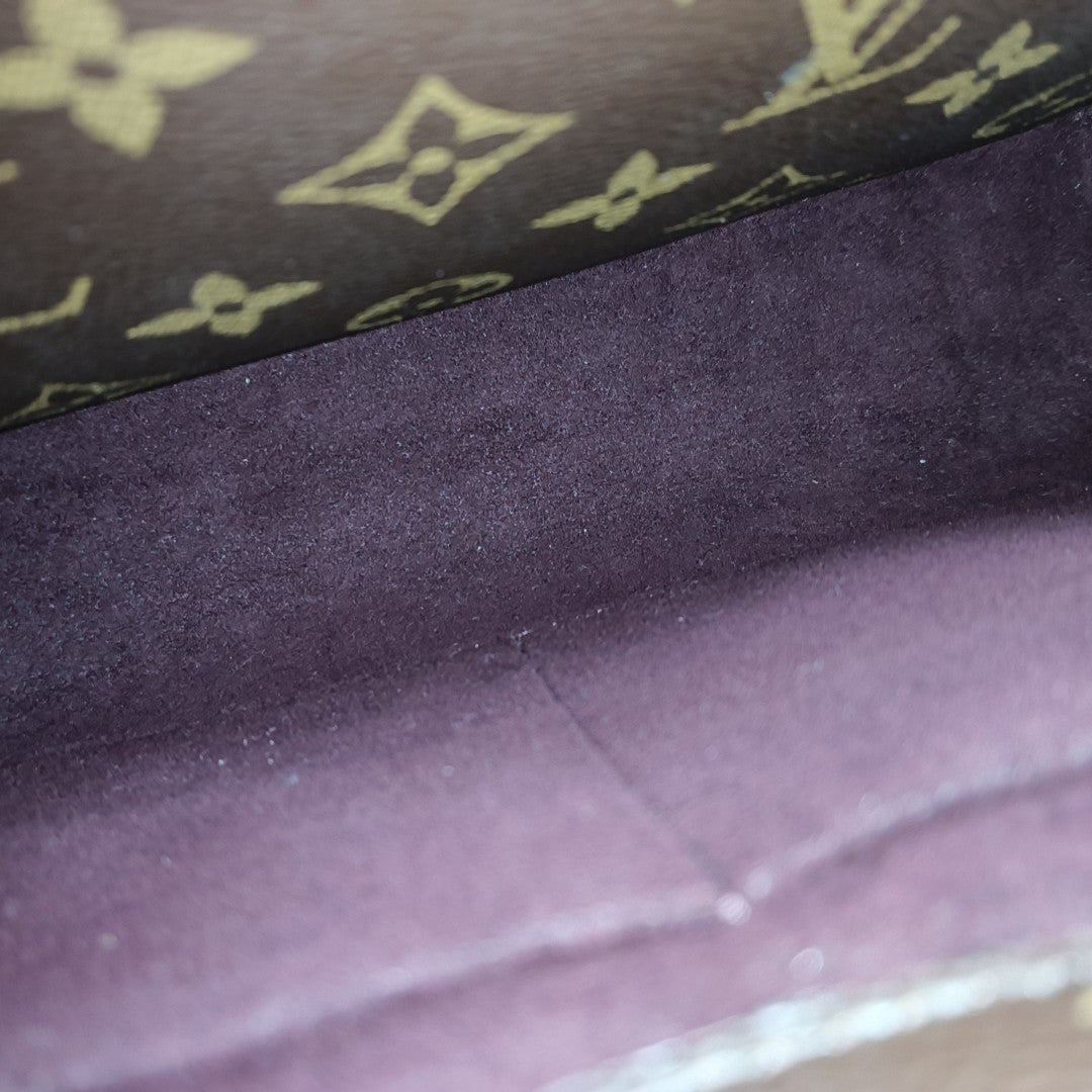 MONTAIGNE BB Monogram Coated Canvas Brown