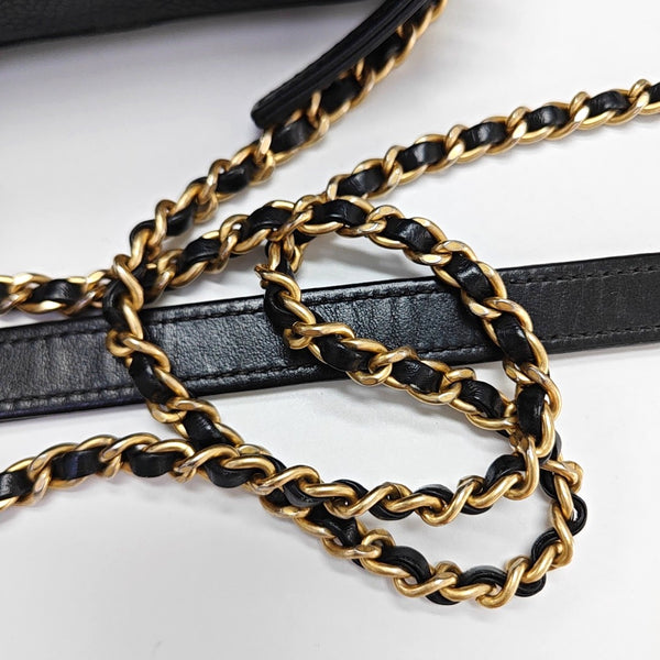 FILIGREE Small Quilted Grained Calfskin Black