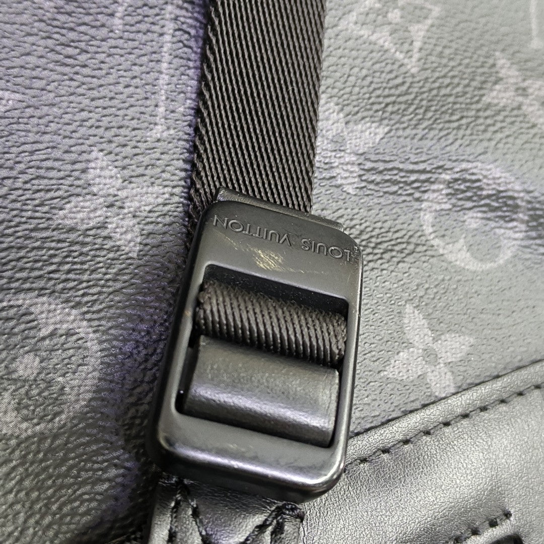 TRIO Monogram Coated Canvas Black