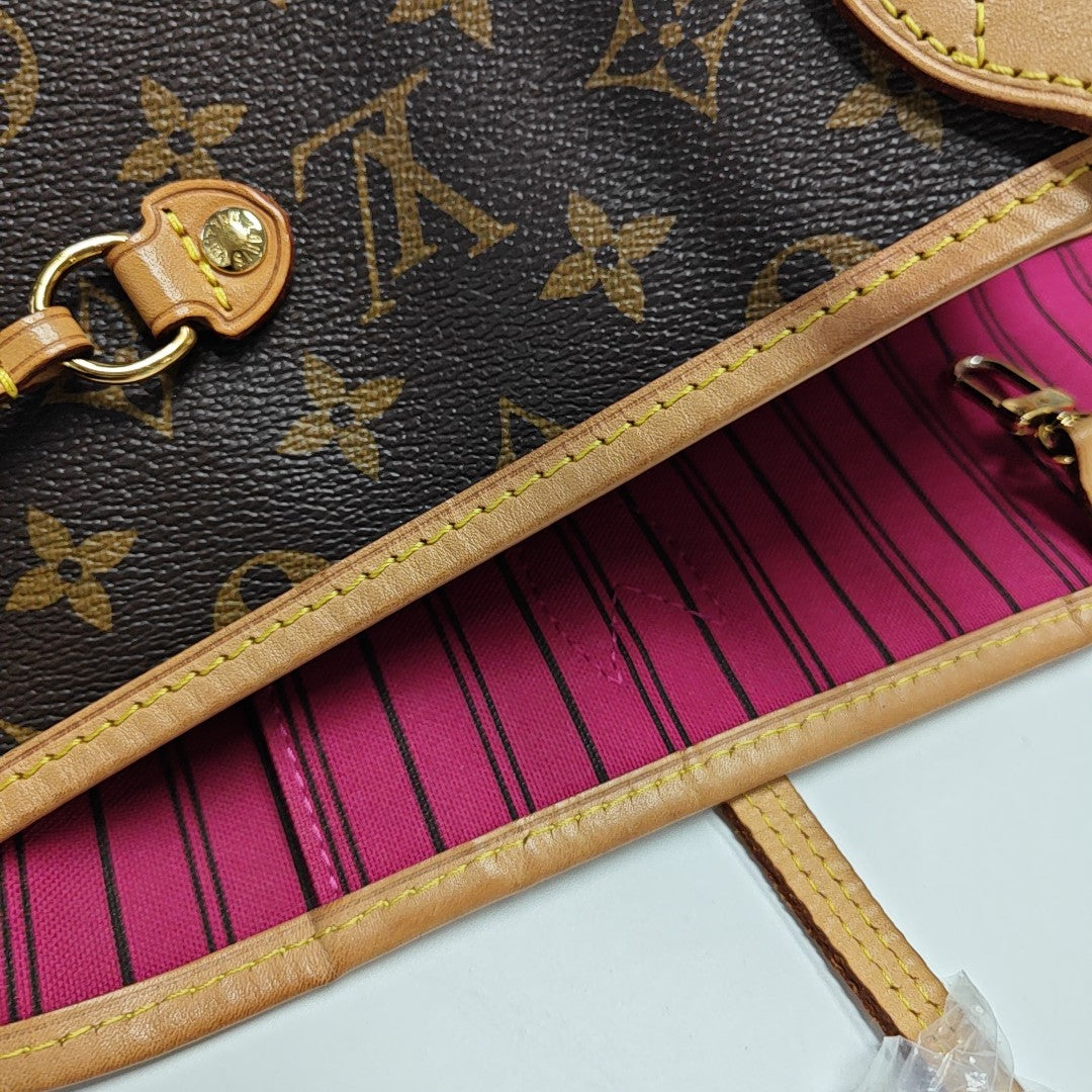 NEVERFULL GM Monogram Coated Canvas Brown