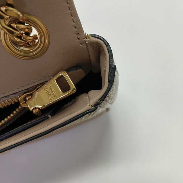 Saffiano Calfskin Shoulder Bag Brown