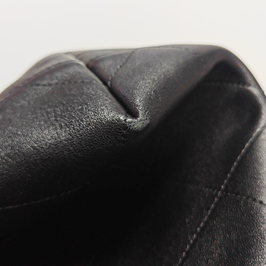 Quilted Lambskin Shoulder Bag Black