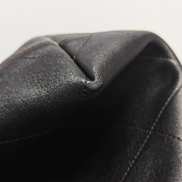 Quilted Lambskin Shoulder Bag Black