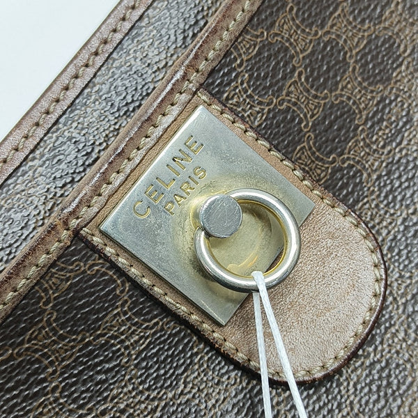 MACADAM CLUTCHES Coated Canvas Brown