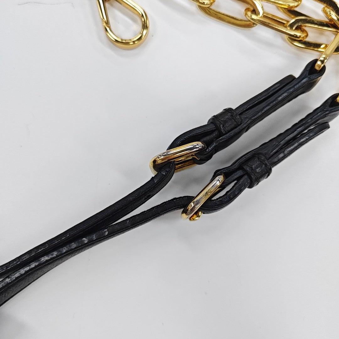 Quilted Lambskin Shoulder Bag Black