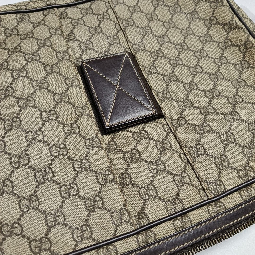 Monogram Coated Canvas Crossbody Bag Beige