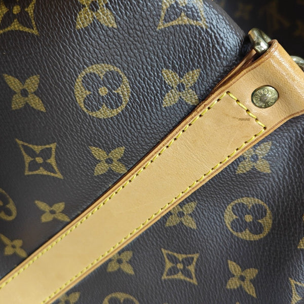 KEEPALL 55 Monogram Coated Canvas Brown