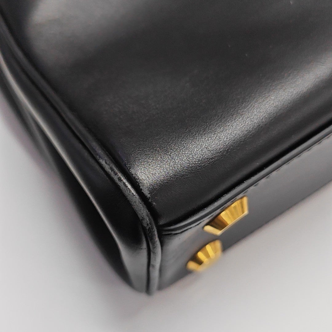 Calfskin Shoulder Bag Mini Black