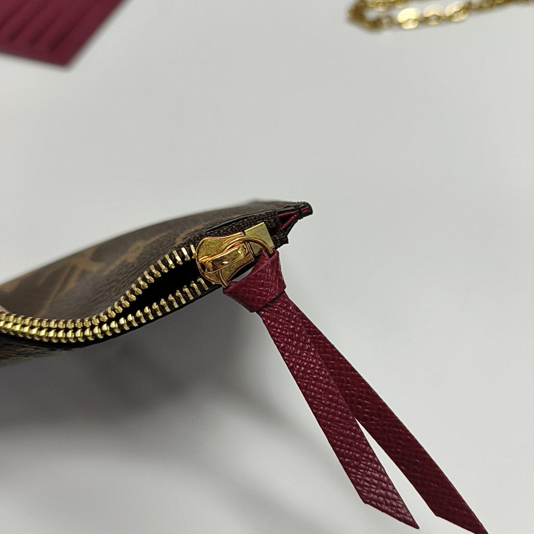 FÉLICIE Monogram Coated Canvas Brown