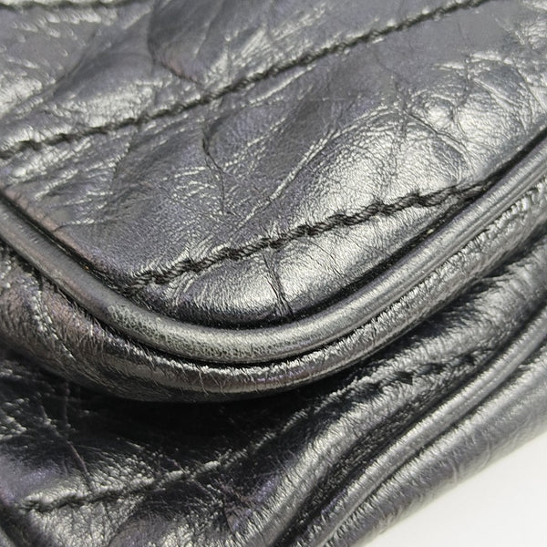 NIKI Medium Chevron Calfskin Black