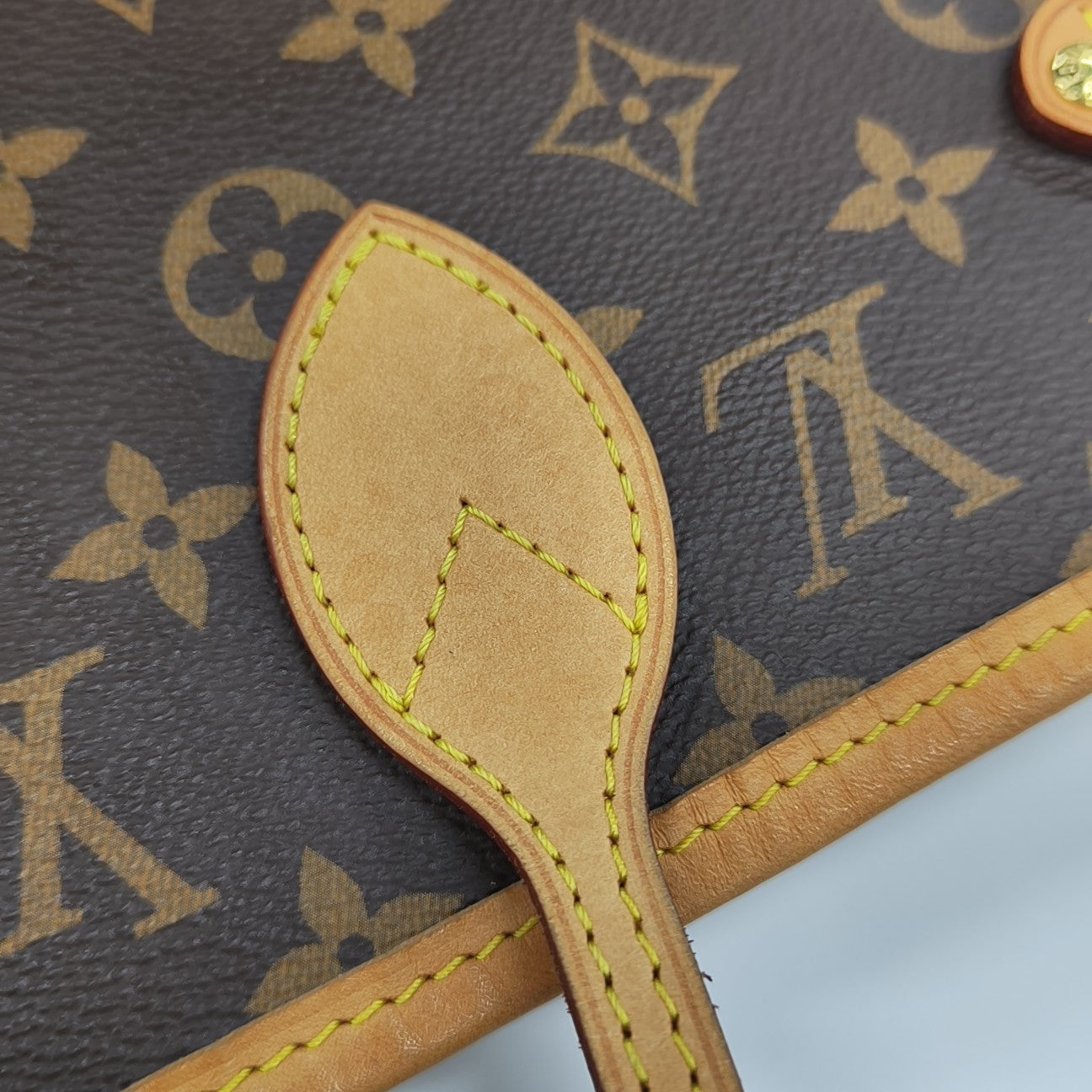 NEVERFULL MM Monogram Coated Canvas Brown