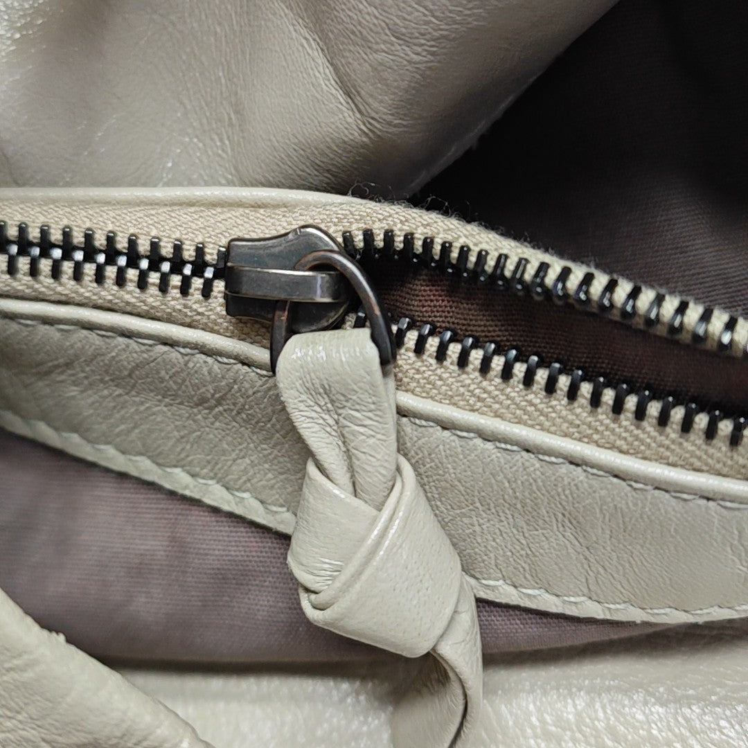 Calfskin Top Handle Bag Gray