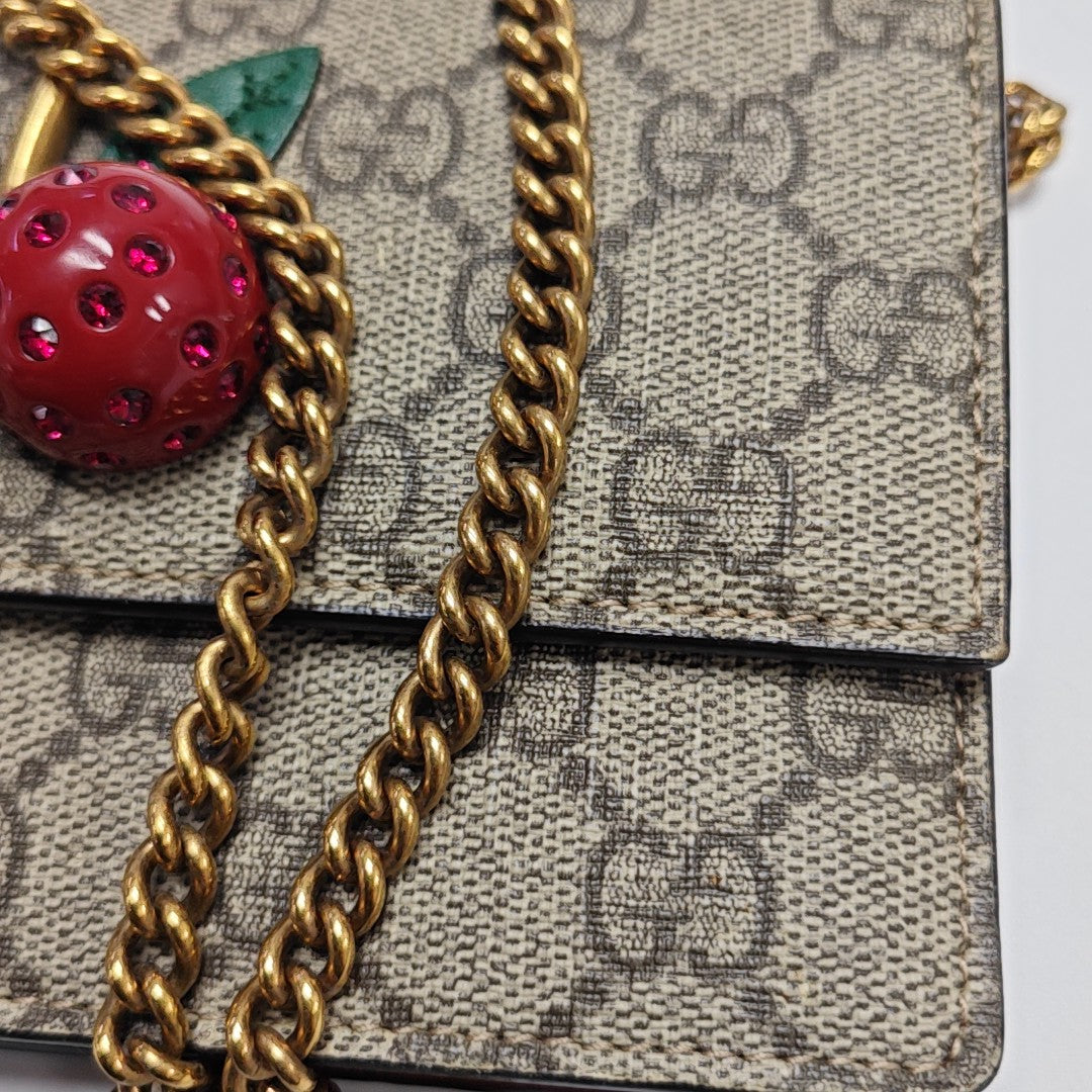 GG Supreme Mini Monogram Coated Canvas Beige