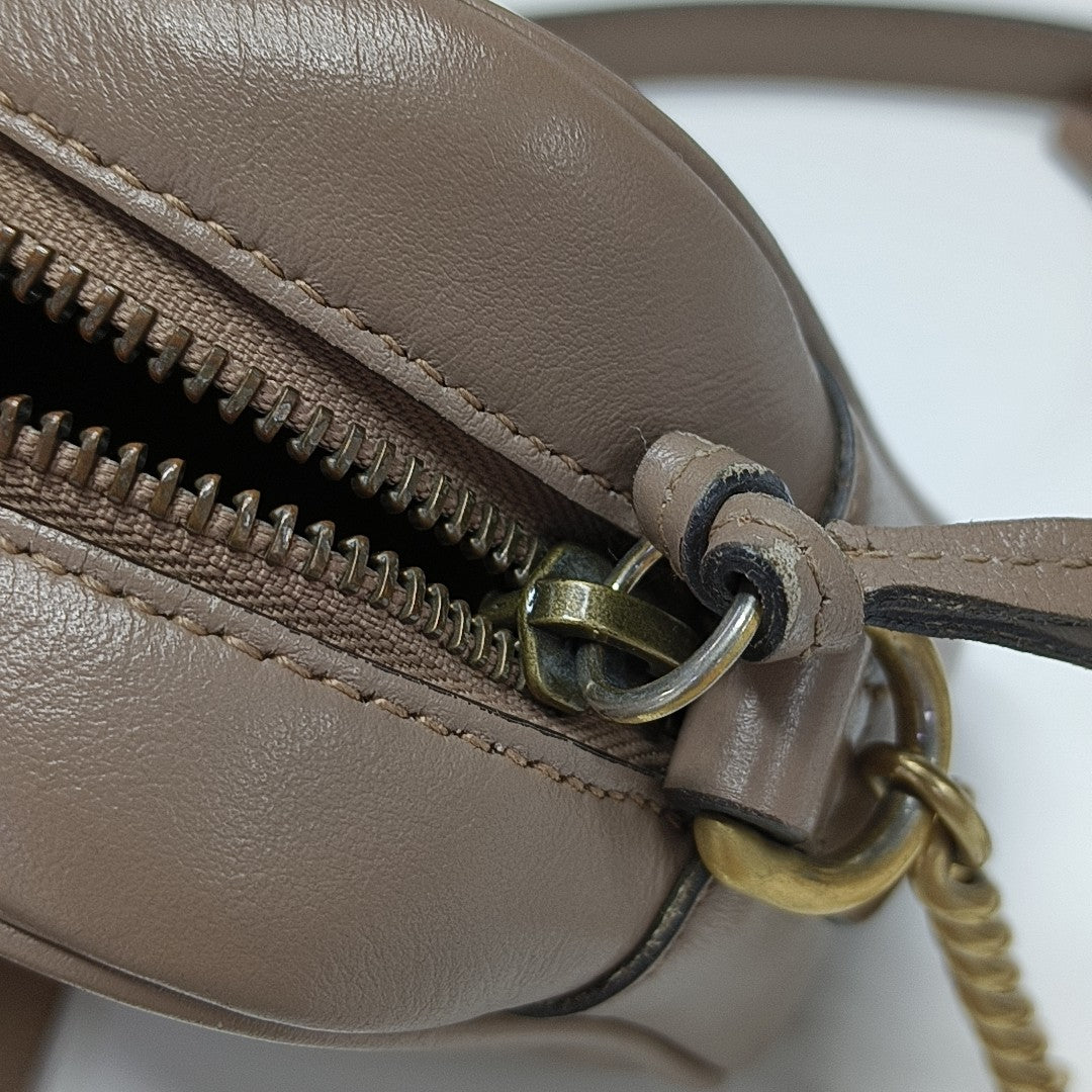 GG Marmont Mini Quilted Calfskin Beige