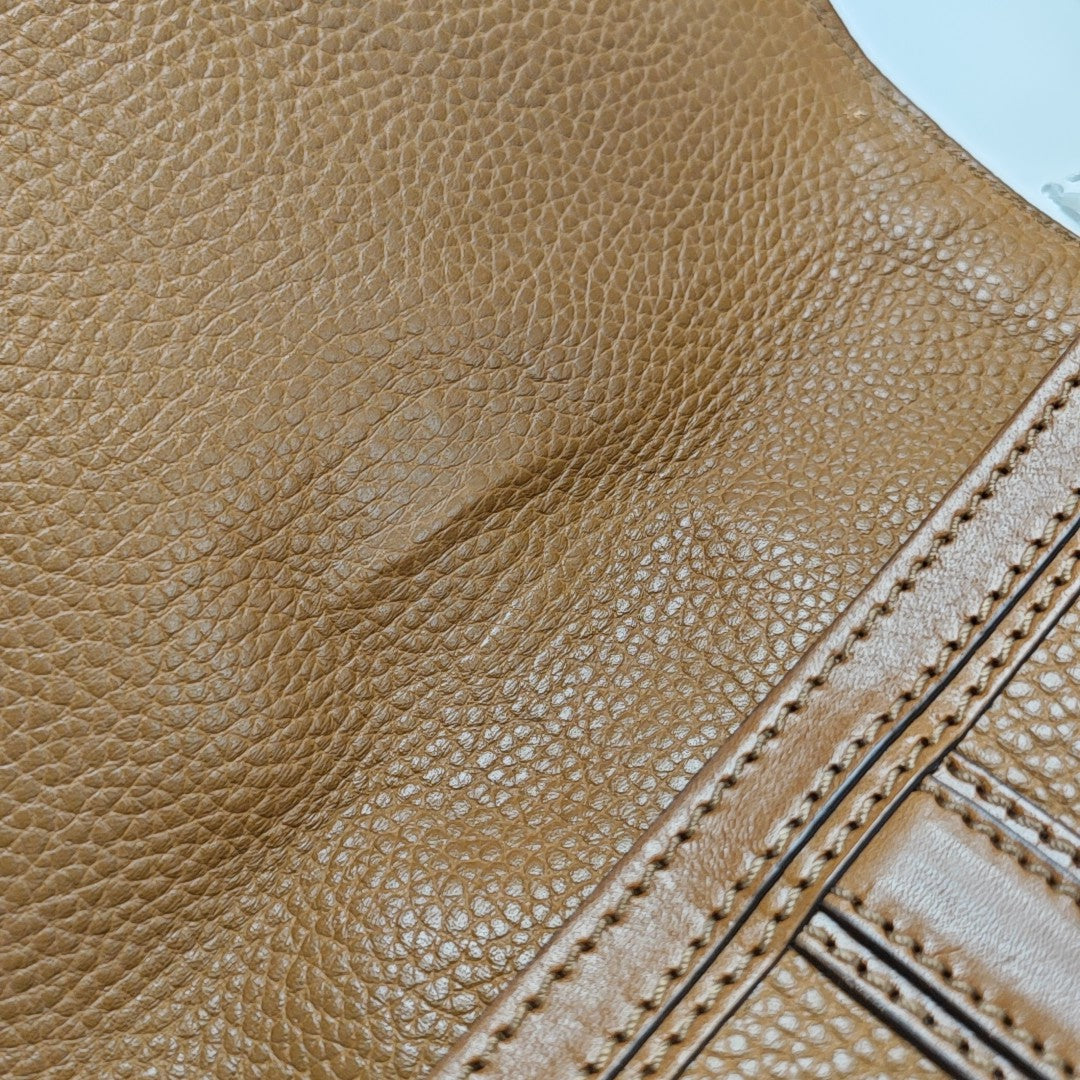 Calfskin Shoulder Bag Brown