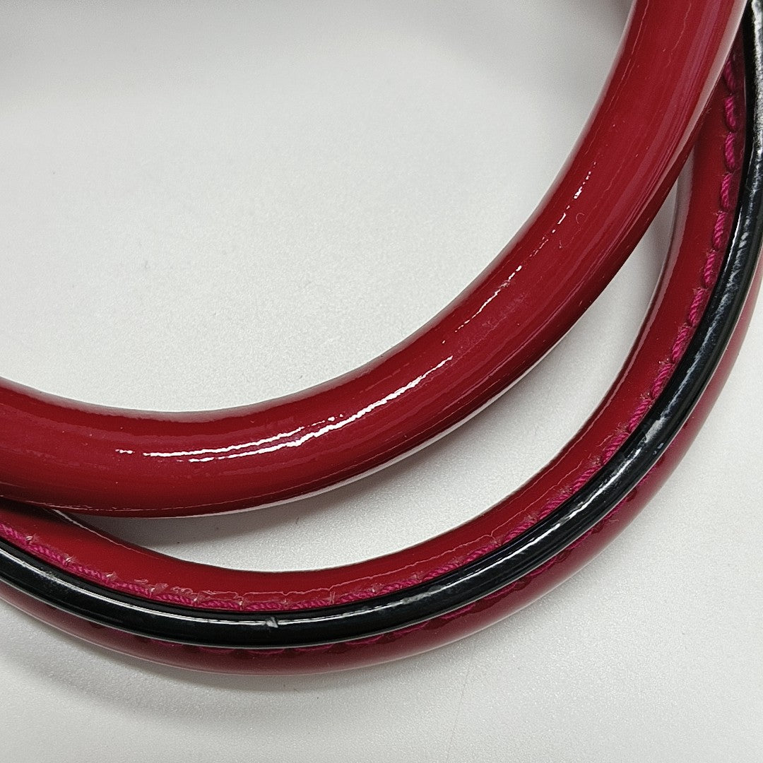 ALMA BB Monogram Patent Leather Red