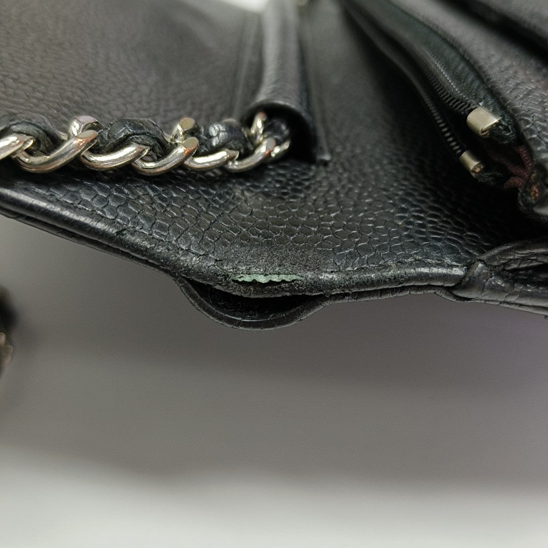 WOC Quilted Grained Calfskin Black
