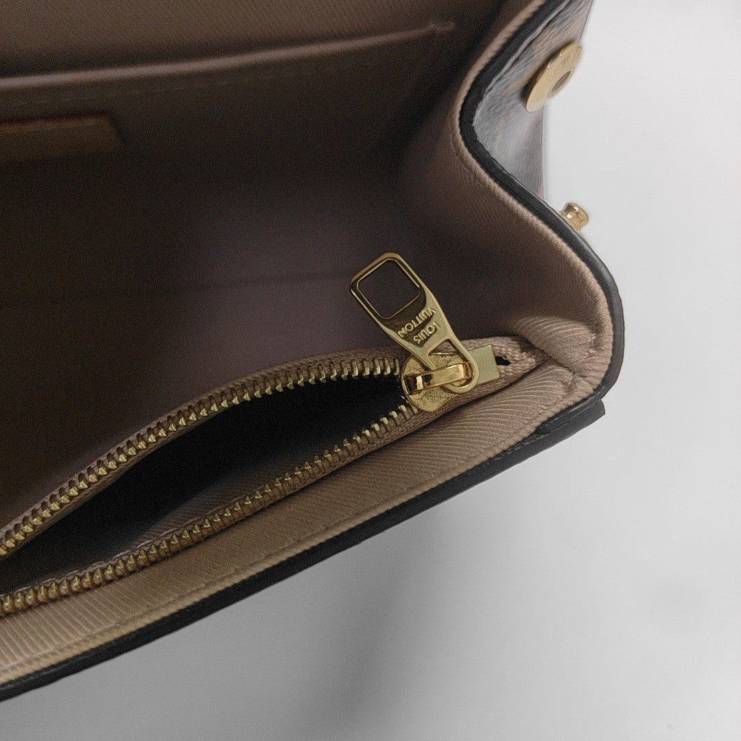 CLUNY PM Monogram Coated Canvas Brown