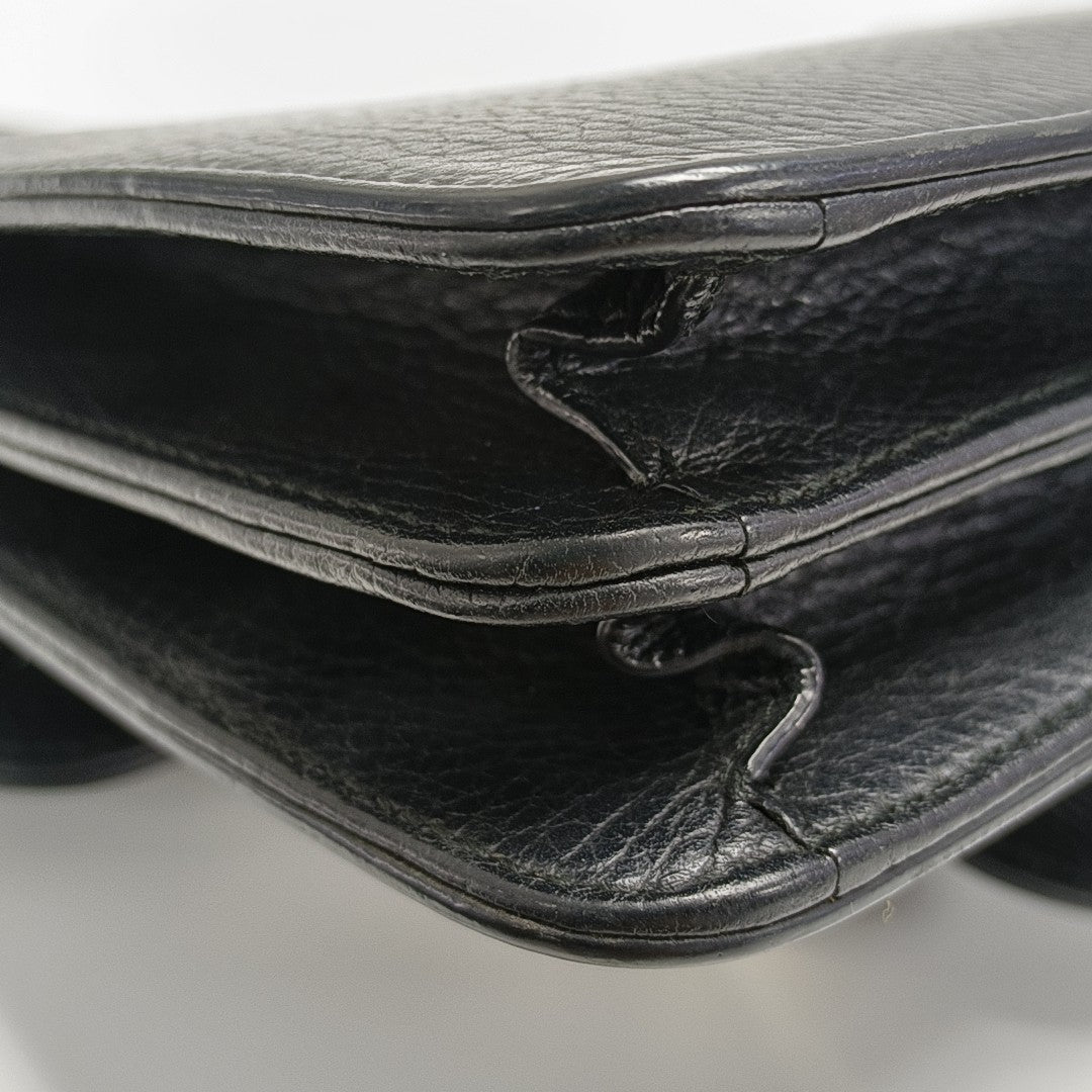 Interlocking G Small Calfskin Black