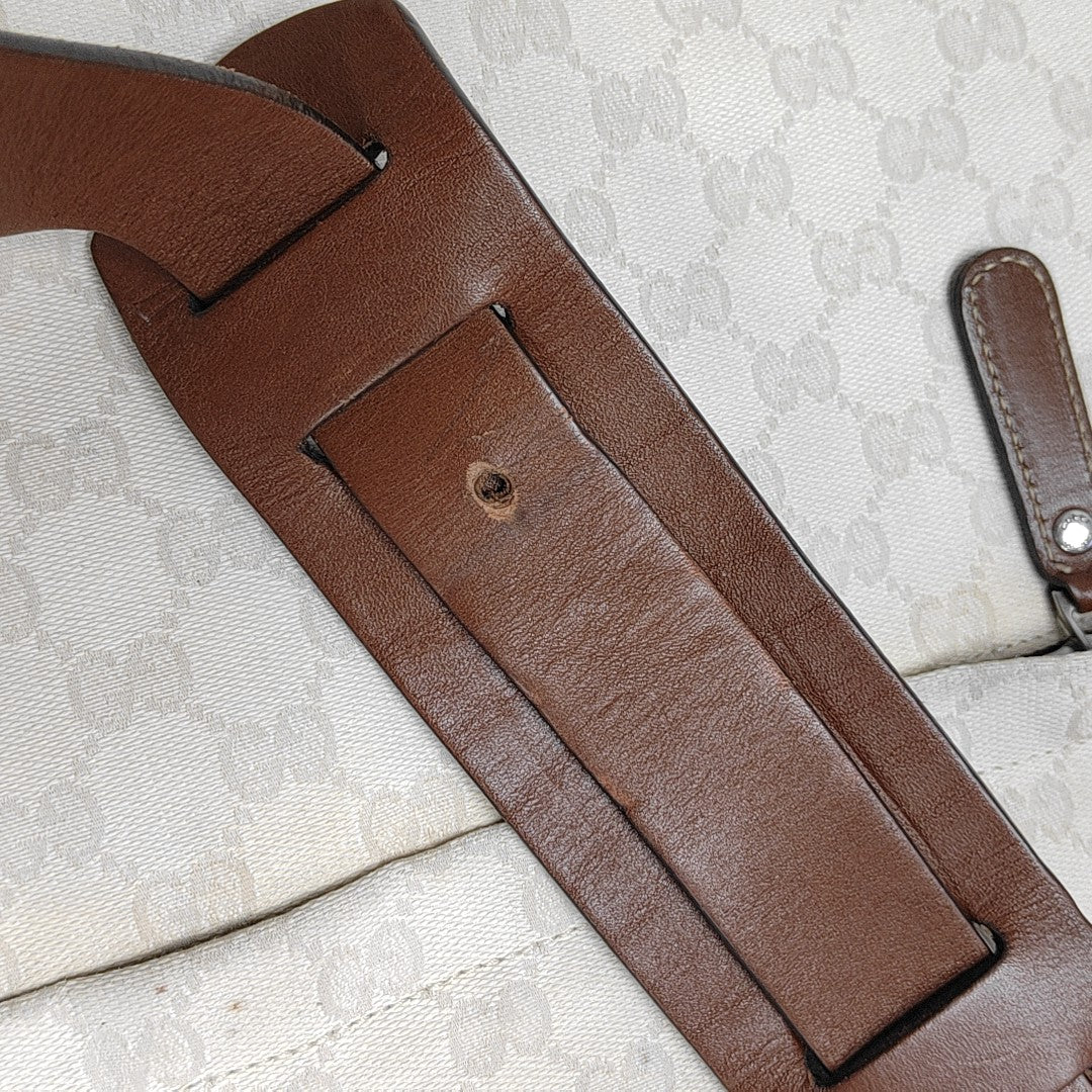 Monogram Canvas Shoulder Bag White
