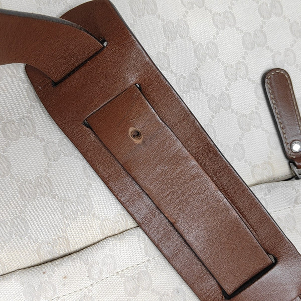 Monogram Canvas Shoulder Bag White