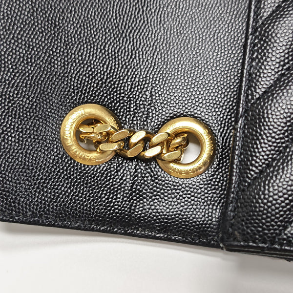 MONOGRAM Large Chevron Calfskin Black
