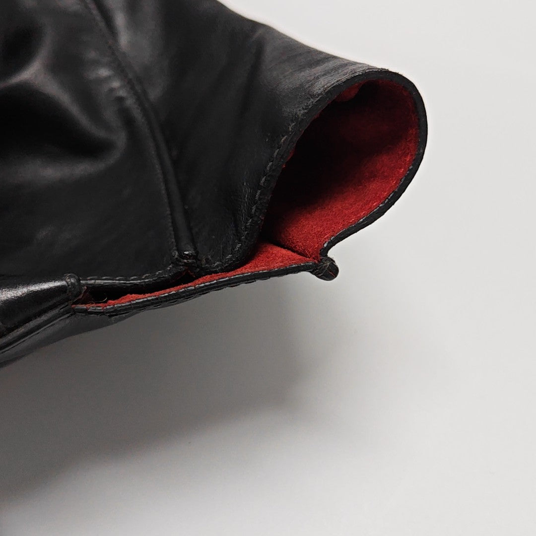 Calfskin Top Handle Bag Black