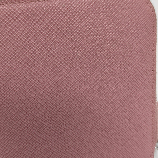 Zippy Wallet Saffiano Calfskin Pink
