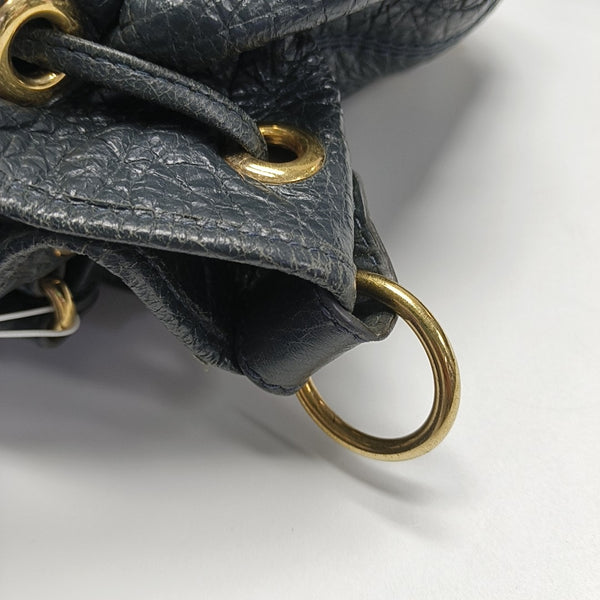 Pompon Bag Calfskin Gray