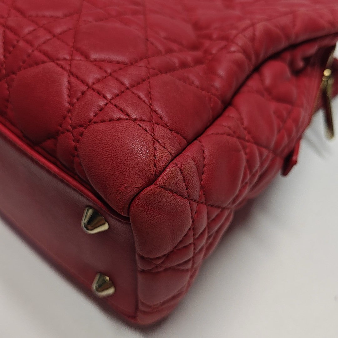 Dior Soft Cannage Lambskin Red