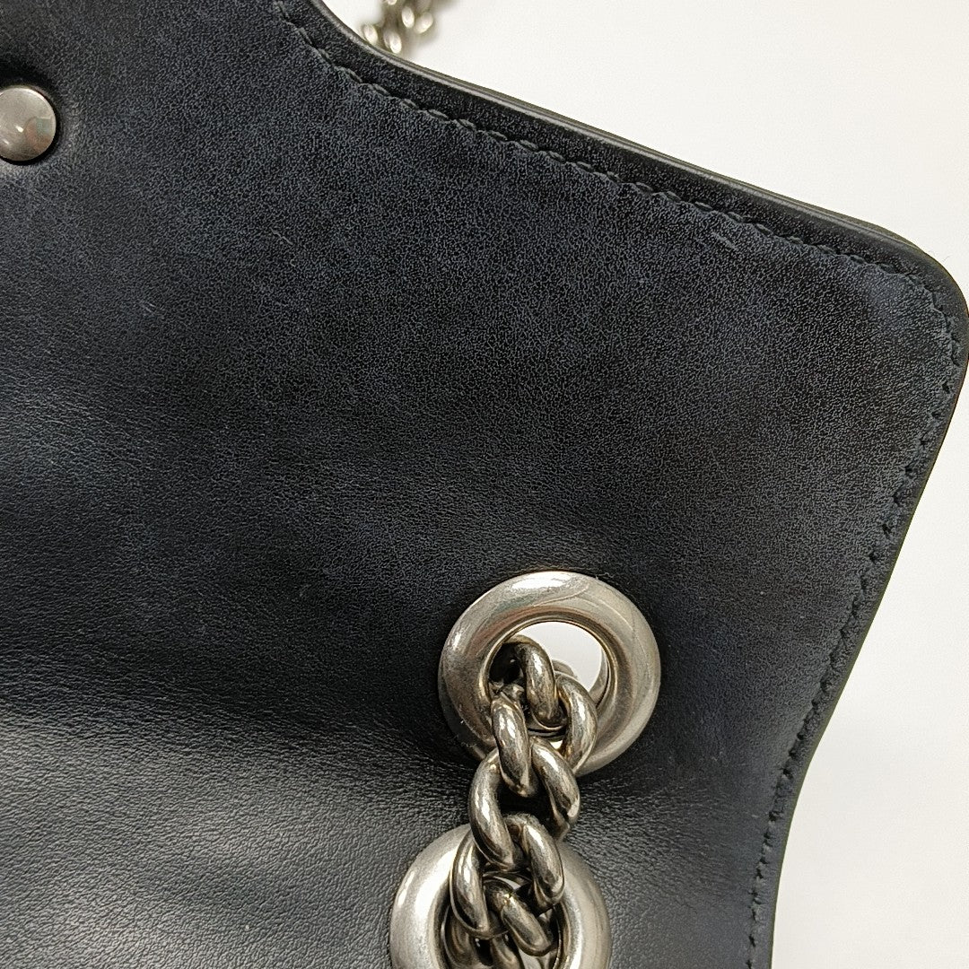 GG Marmont Small Quilted Calfskin Black