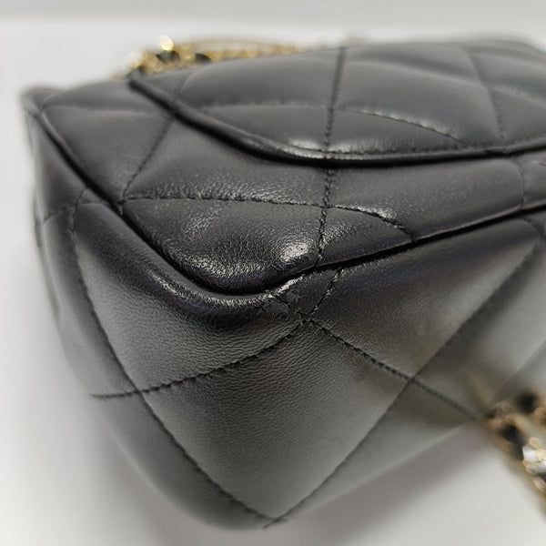 Mini Quilted Lambskin Black