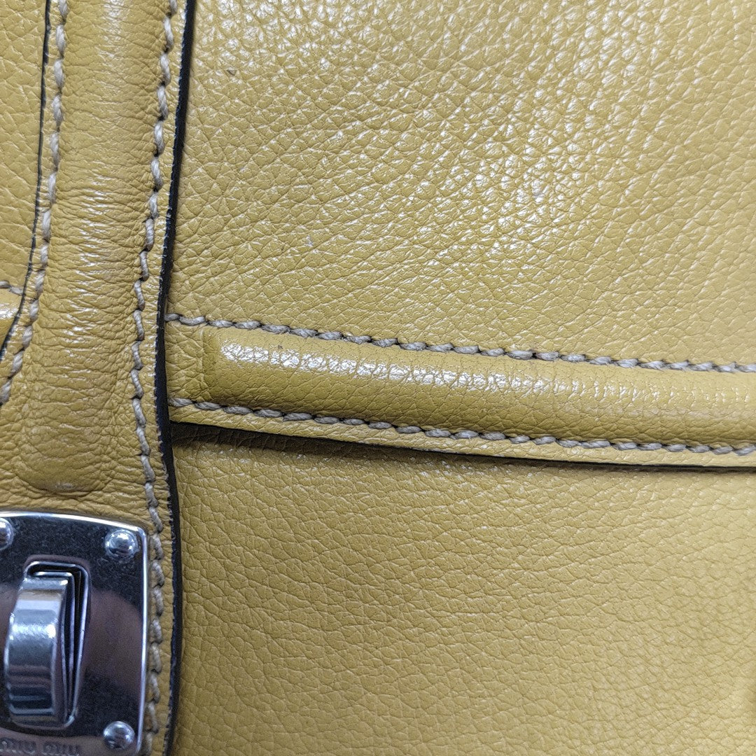 Calfskin Shoulder Bag Yellow